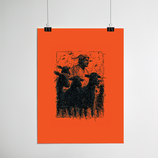 The Shepherd print detail