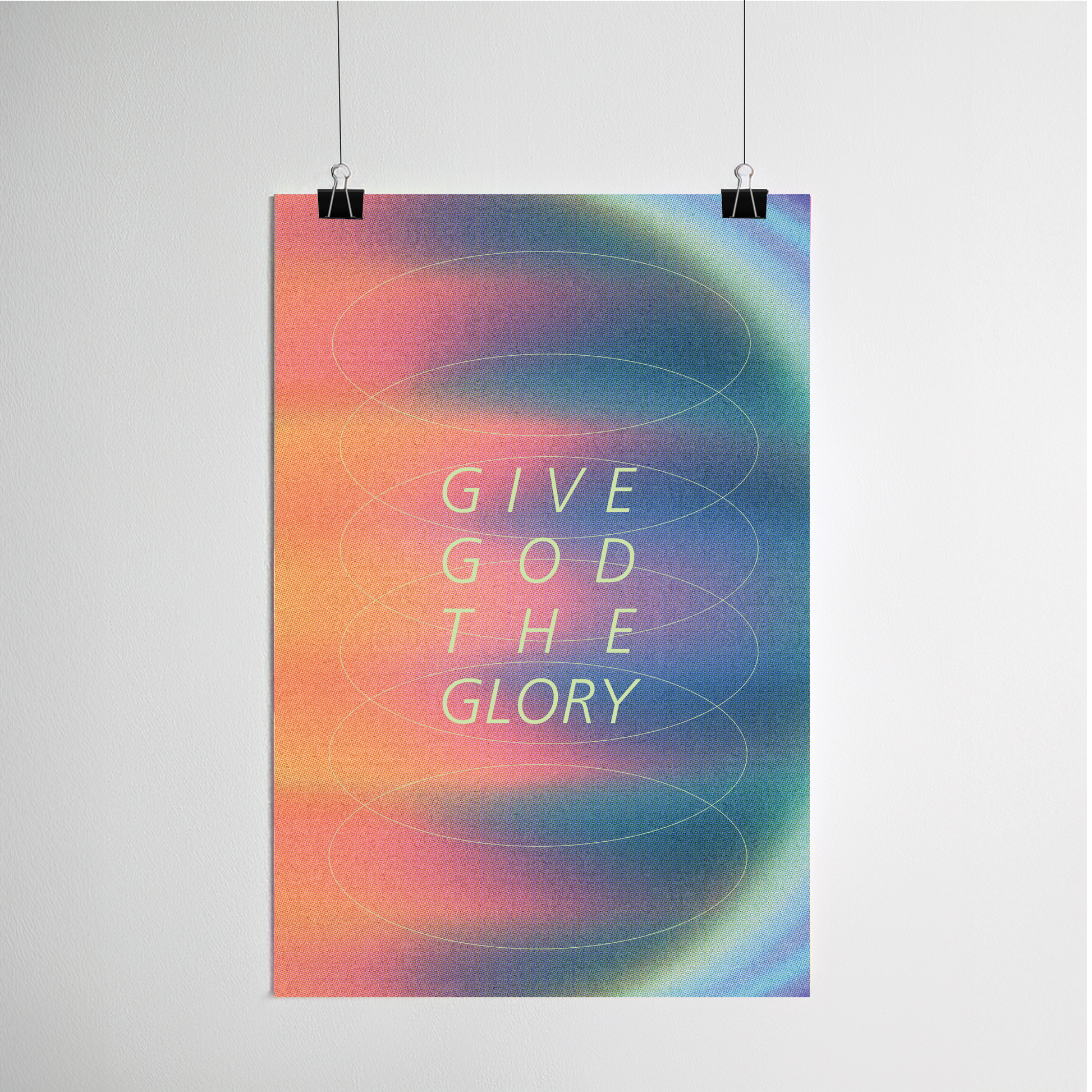 Give God the Glory print frame options
