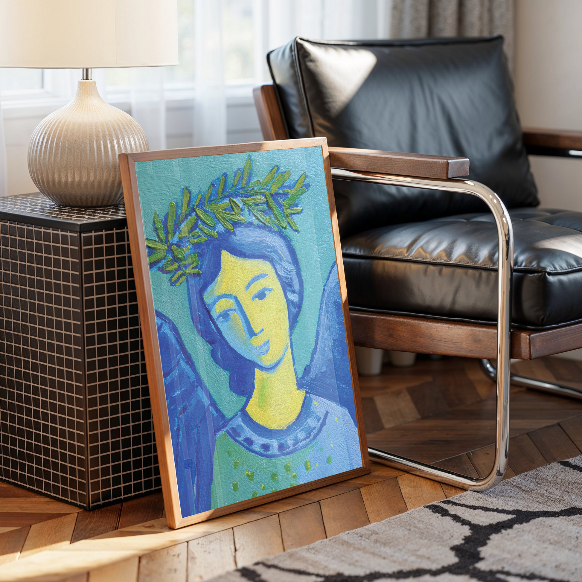 Azul Celeste print frame options