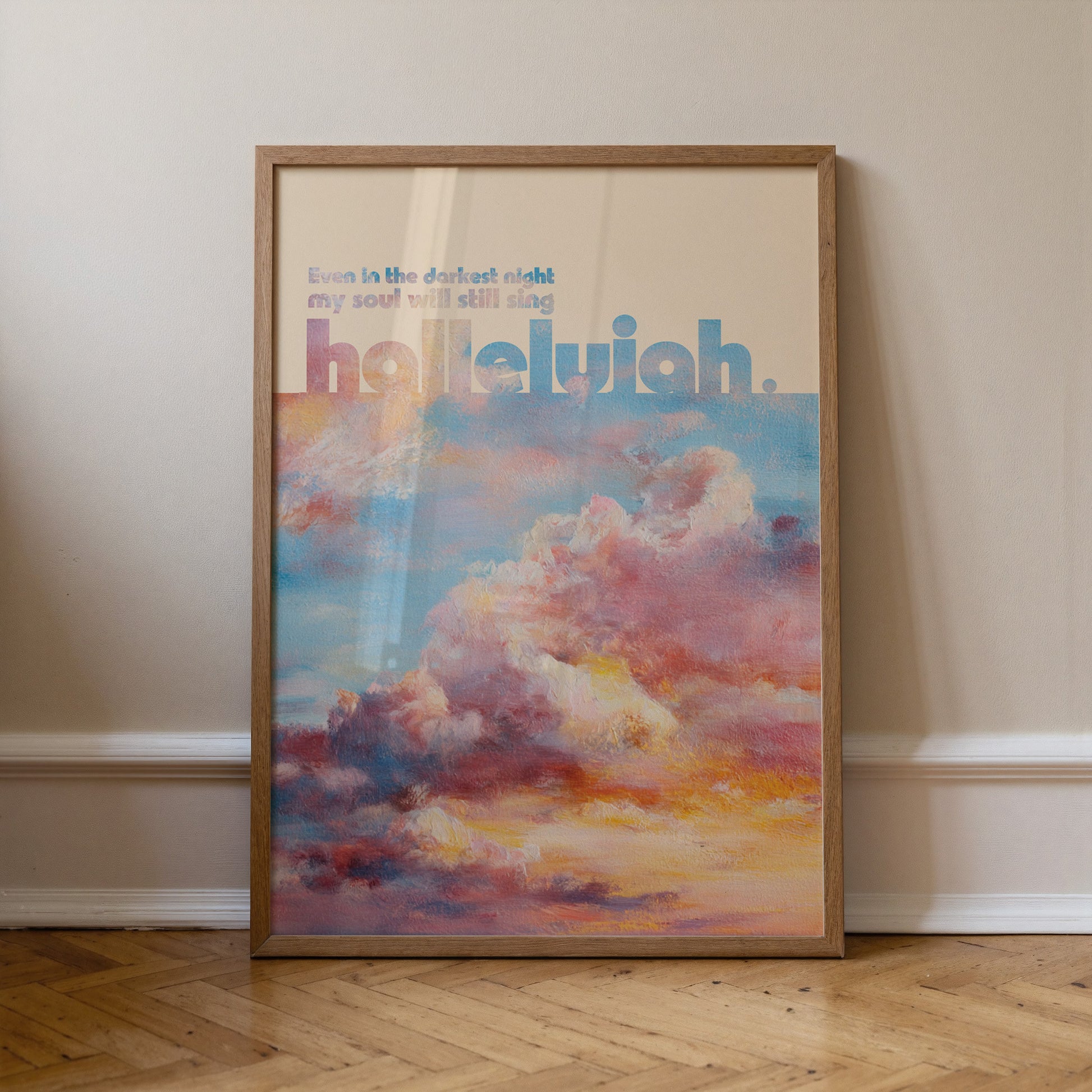 Hallelujah print lifestyle