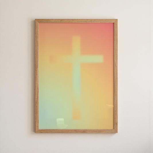 Gradient Cross print