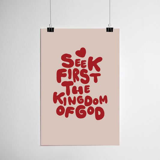 Seek the Kingdom print detail