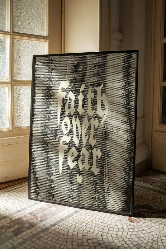 Faith Over Fear print lifestyle