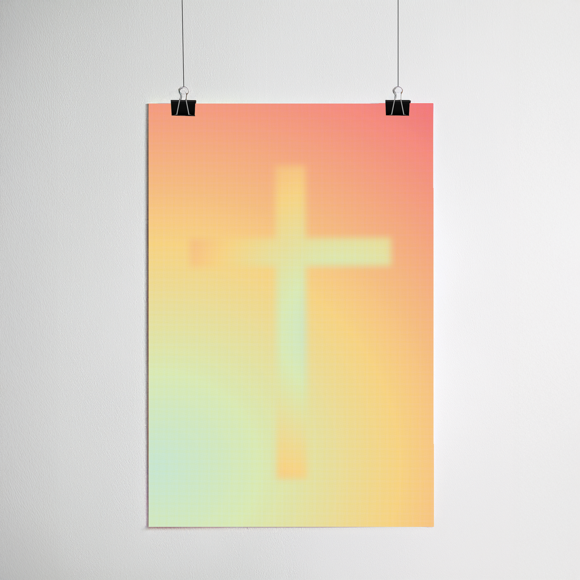 Gradient Cross print frame options