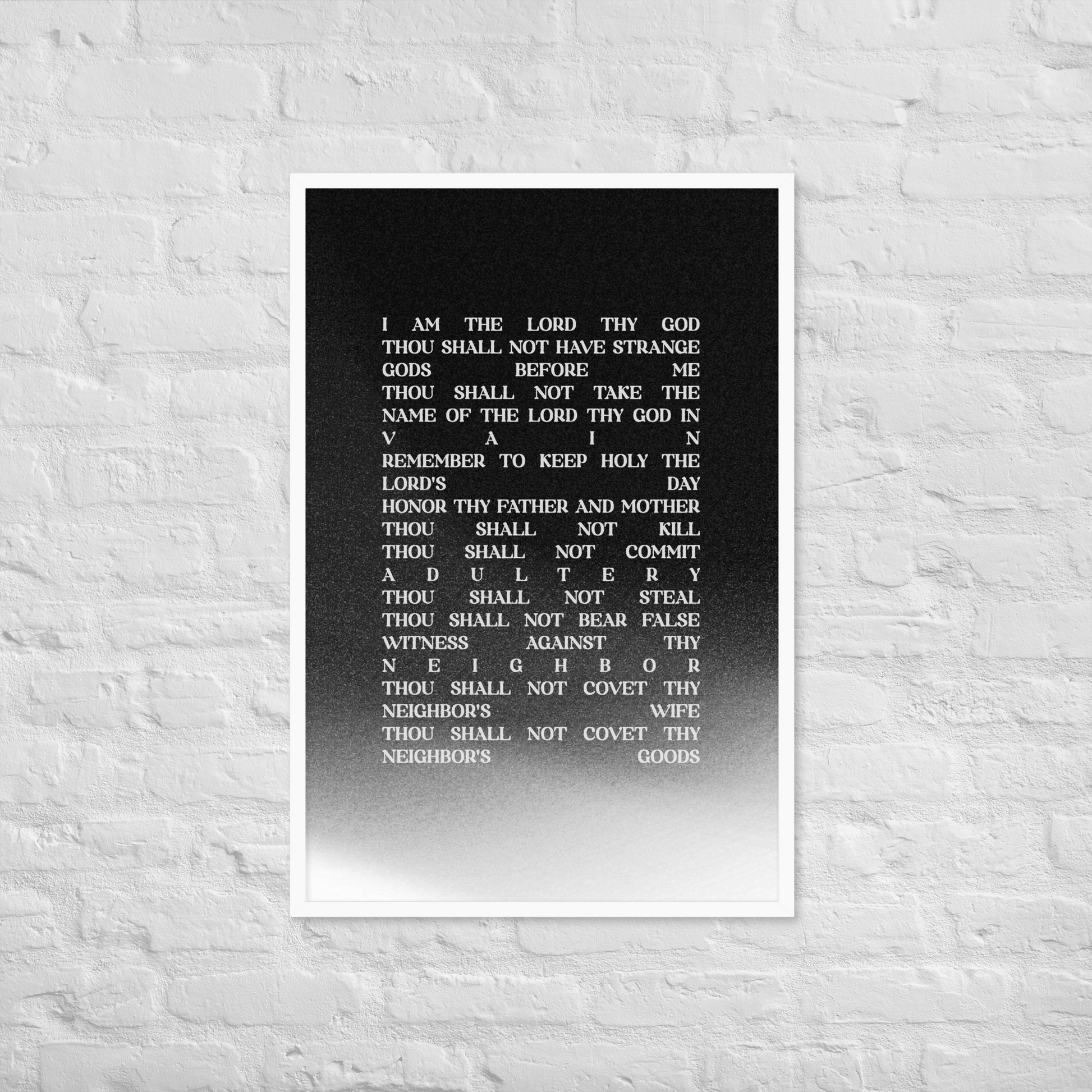 The Ten Commandments print lifestyle